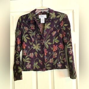 Jessica Howard Vibrant Fall Corduroy Petite Blazer